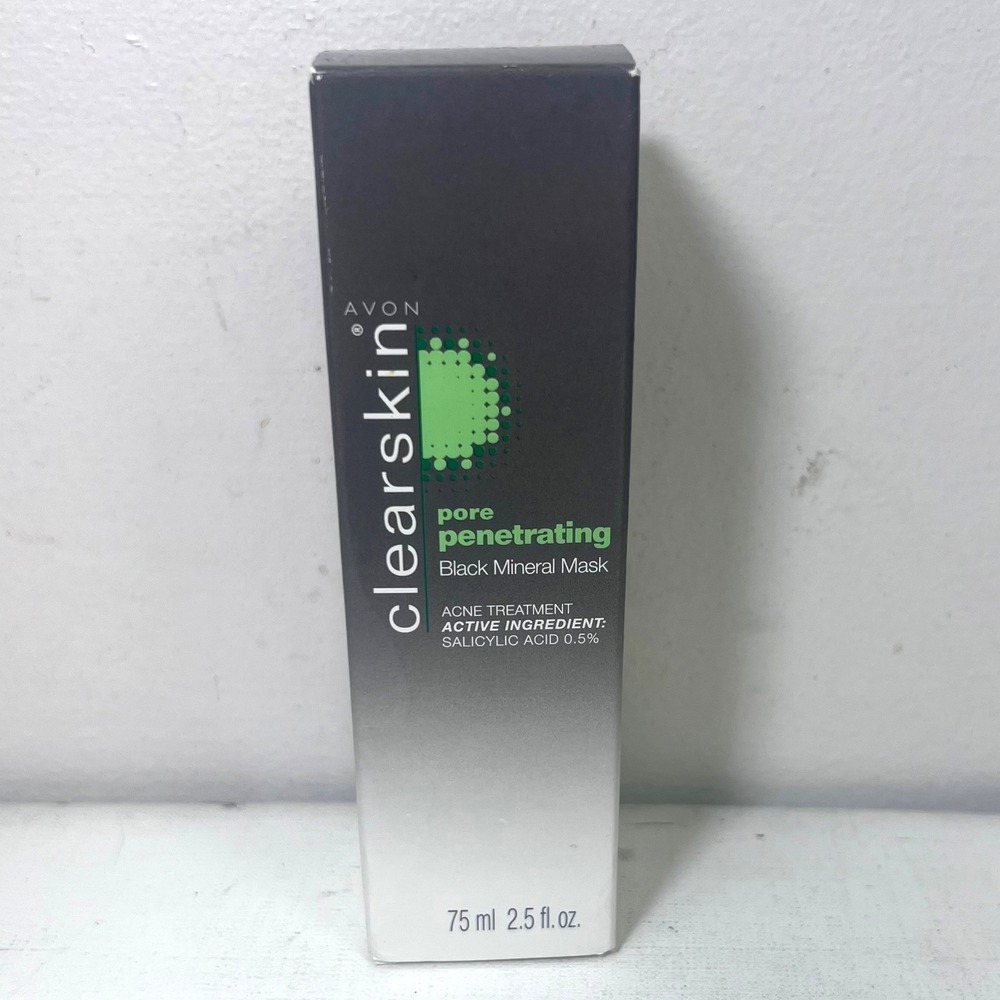 Avon Clearskin Pore Penetrating Black Mineral Mask 0.5% Salicylic Acid 2.5 fl oz